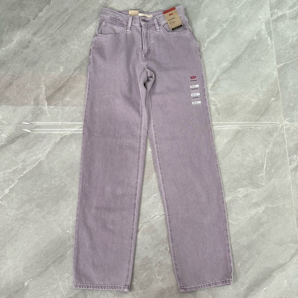 Women's Levi's Purple '94 Baggy Mid-Rise Straight Leg Jeans 100% Cotton 24 x 31 - Picture 3 of 16